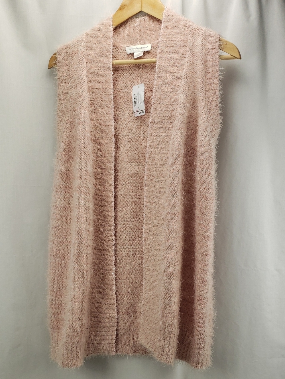 Christopher & Banks Women’s Fuzzy Sleeveless Sweater Vest Size S NWT
